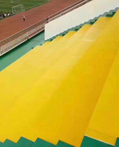 峰峰矿球场台阶翻新修补改造